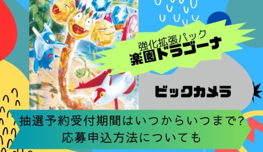 [ポケカ]楽園ドラゴーナ｜ビックカメラの抽選予約受付期間はいつからいつまで?応募申込方法についても