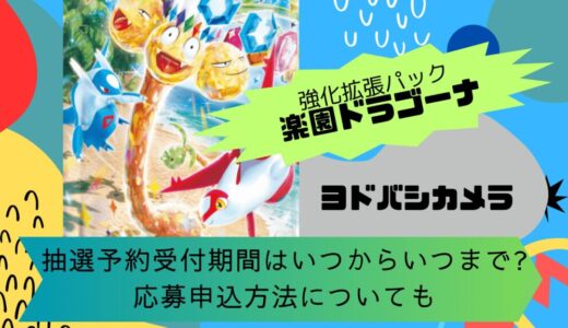 [ポケカ]楽園ドラゴーナ｜ヨドバシカメラの抽選予約受付期間はいつからいつまで?応募申込方法についても